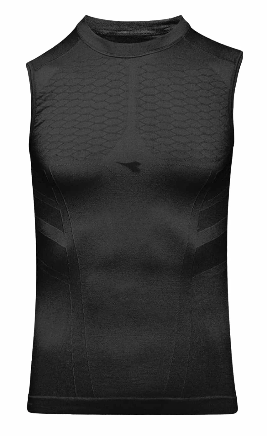 Diadora Seamless Superundertøy Uten Ermer Sort 3 Diadora Seamless Superundertøy Uten Ermer Sort