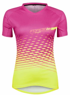 Force Angle MTB Kortermet Trøye Dame Rosa/Gul