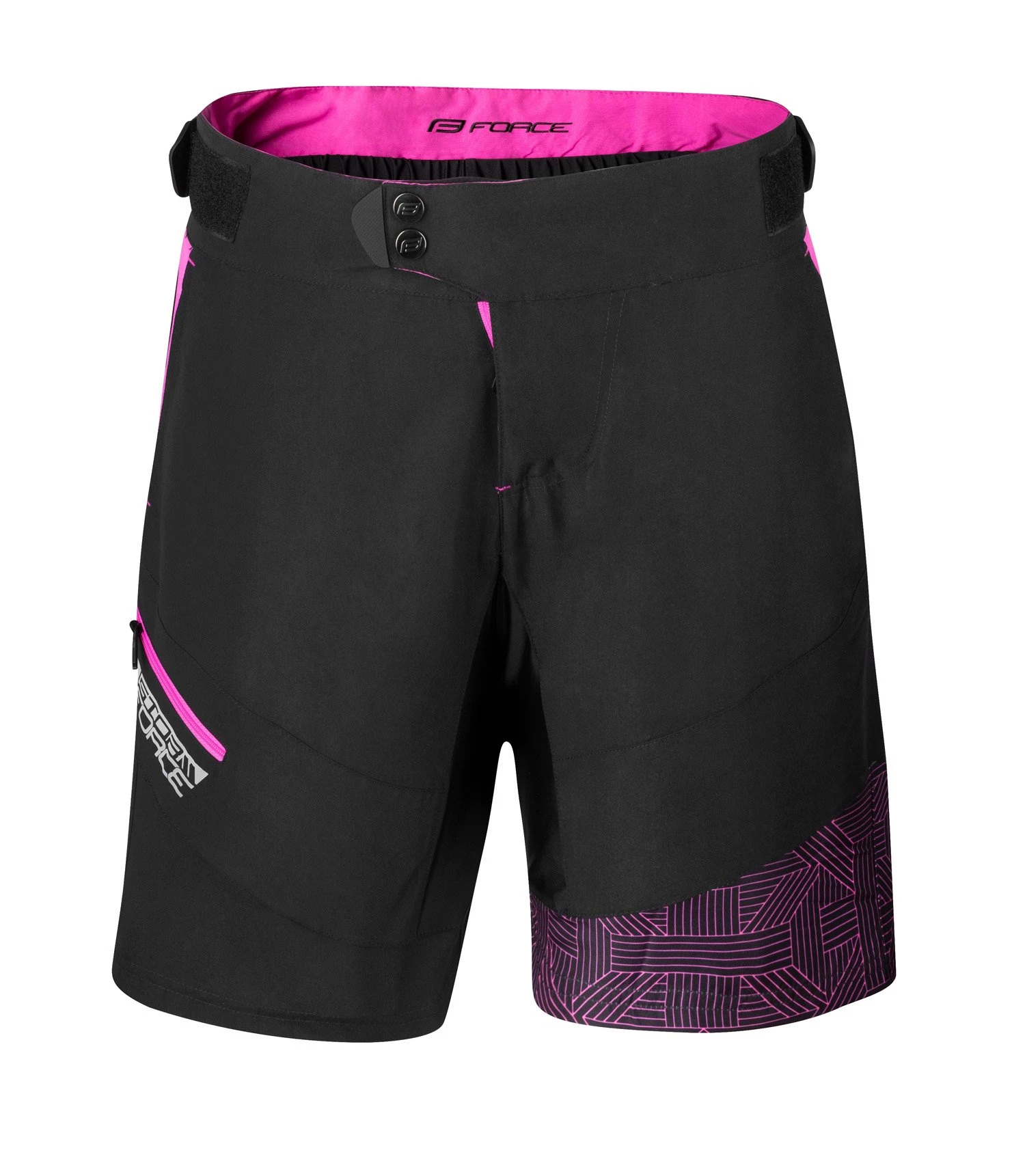 Force Storm Sykkelshorts Sort/Rosa 3 Force Storm Sykkelshorts Sort/Rosa
