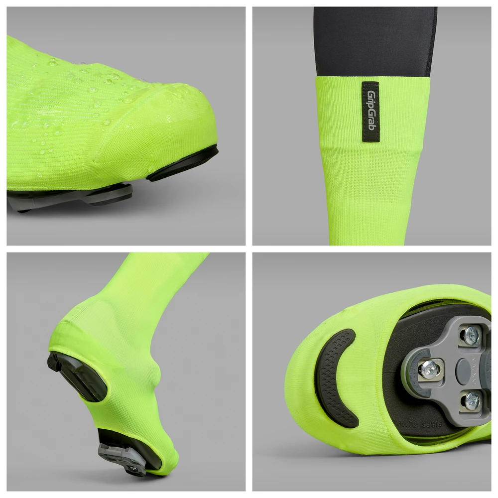 GripGrab Flandrien Vanntett Strikket Skoovertrekk Neon Gul 5 GripGrab Flandrien Vanntett Strikket Skoovertrekk Neon Gul - Bilde 3