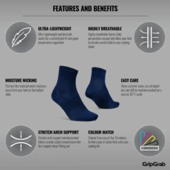 GripGrab Lightweight Airflow Sokker Navy Blå -Endura Sykler Butikk GripGrab Lightweight Airflow Stroempe 1644940328 01