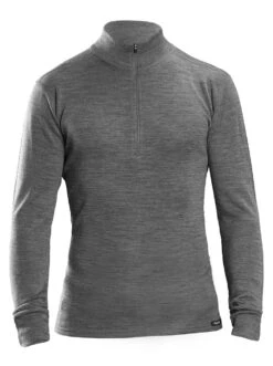 GripGrab Merino Bambus Base Layer Med Glidlås Grå