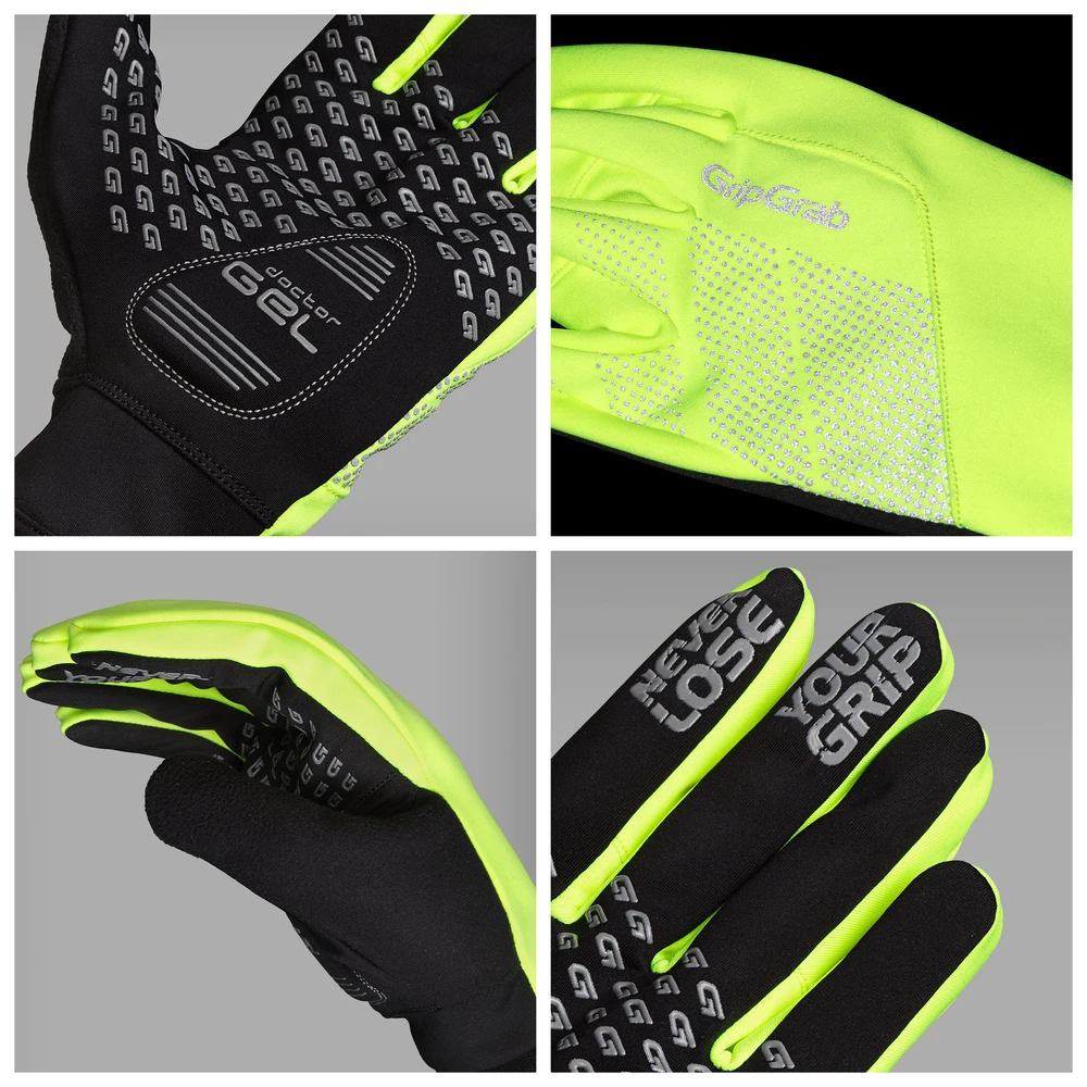 GripGrab Ride Hi-Vis Windproof Midseason Hansker Neon 5 GripGrab Ride Hi-Vis Windproof Midseason Hansker Neon - Bilde 3