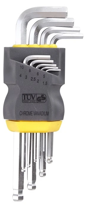 ProBuilder Unbrakonøkkelsett Med Kulehodet 9 Deler 3 ProBuilder Unbrakonøkkelsett Med Kulehodet 9 Deler