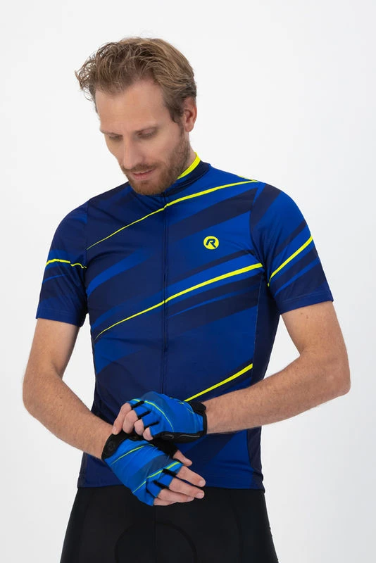 Rogelli Buzz Sykkelhansker - Blå/Fluo 4 Rogelli Buzz Sykkelhansker - Blå/Fluo - Bilde 2