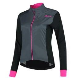 Rogelli Contenta Sykkeljakke - Sort / Grå / Rosa