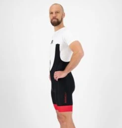 Rogelli F.eks.Bib Shorts Med Innlegg - Sort/Rød -Endura Sykler Butikk Rogelli Flex Bib Shorts med indlaeg 1611322285 02