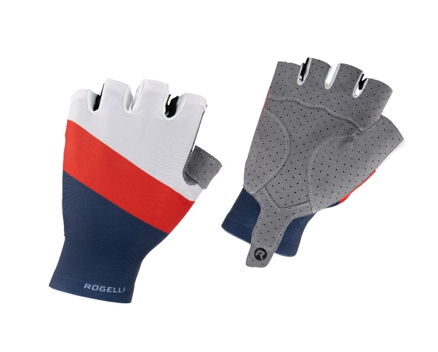 Rogelli Kai Sykkelhansker Blå/Rød/Hvit 3 Rogelli Kai Sykkelhansker Blå/Rød/Hvit