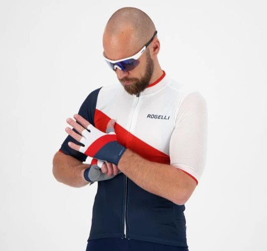 Rogelli Kai Sykkelhansker Blå/Rød/Hvit 4 Rogelli Kai Sykkelhansker Blå/Rød/Hvit - Bilde 2