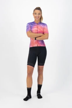 Rogelli Marble Kortermet Trøye Til Kvinner Lilla / Coral -Endura Sykler Butikk Rogelli Marble Kortaermet Jersey til 1645441331 02