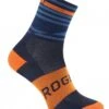 Rogelli Stripe Sykkelsokker - Blå/Oransj -Endura Sykler Butikk Rogelli Stripe Cykelstroemper BlaaO 1614851677