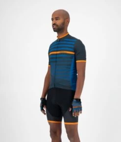 Rogelli Stripe Jersey - Blå / Oransj -Endura Sykler Butikk Rogelli Stripe Jersey Blaa Orange 1610111614 02
